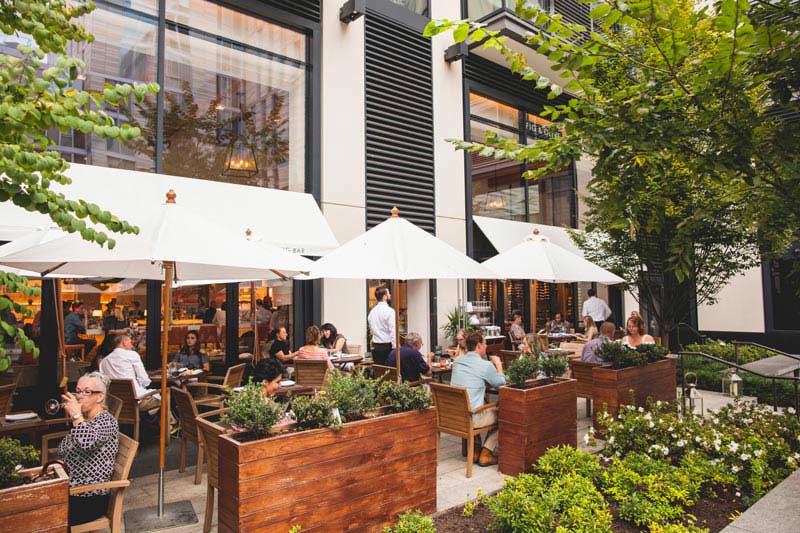 Rooftop Outdoor Kitchen Elegant outdoor patio dining in washington dc fig and olive restaurant in citycenterdc