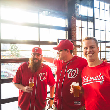 Washington Nationals fans at Bluejacket brewery on the Capitol Riverfront - Sports and entertainment in Washington, DC Washington Nationals fans at Bluejacket brewery on the Capitol Riverfront - Sports and entertainment in Washington, DC