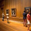 Visitors at the National Gallery of Art on the National Mall - Free art museum in Washington, DC