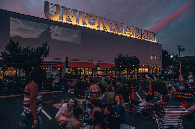 Sunset During Summer Outdoor Movie At Union Market In Noma Ddc Photo 0 